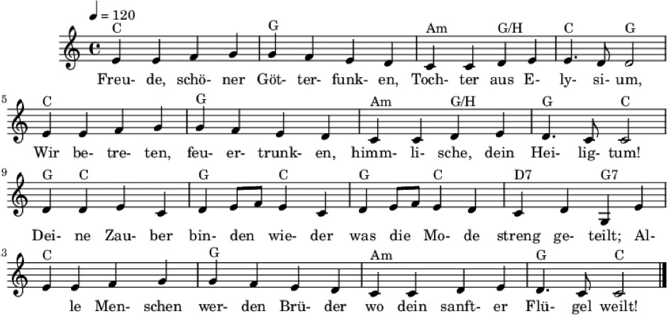 Friedrich Schillers Ode "An die Freude" und Ludwig van Beethovens...